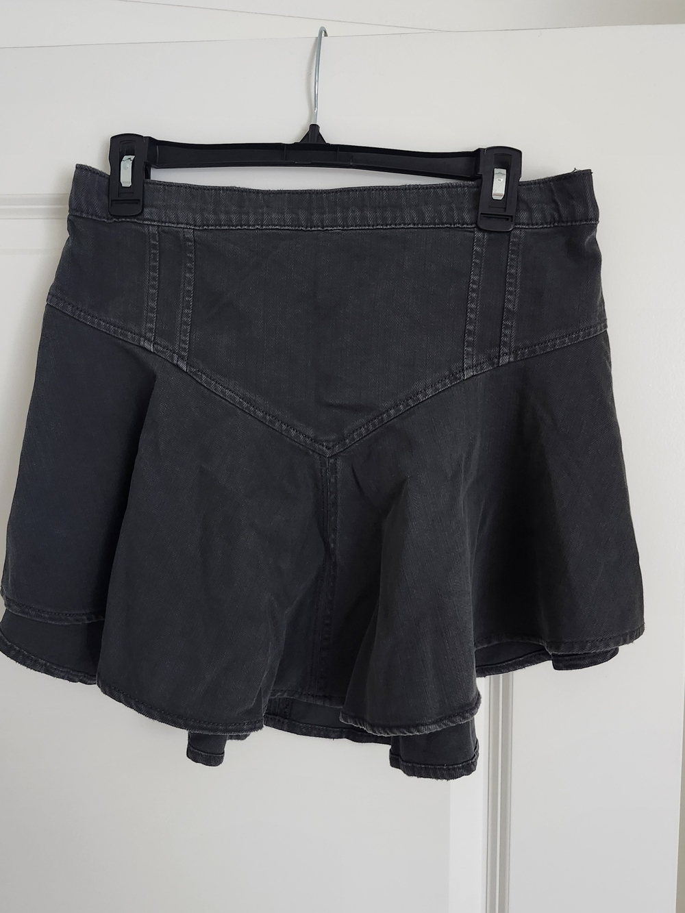 aerie Black Flared Skort with V-Seam Waist